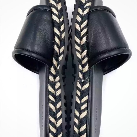 Tory Burch perfect black espadrilles Sz 10 NWT! FLAT / platform - Picture 2 of 6